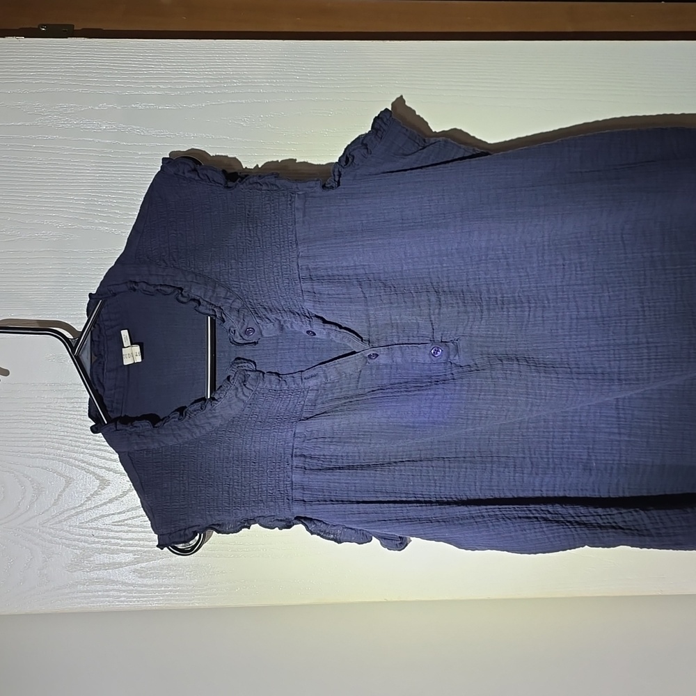 Studio West XL split ruffle neck top